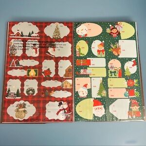 60 Christmas Holiday Peel N' Stick Gift Tags, Festive Designs